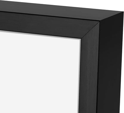 Golden State Art, Gallery Wall Frame Set of 6 - Black 9x12 Aluminum Photo Frames with Mat for 6x8 Pictures - 9 x 12 inch Metal Frame with Real Glass Cover - Elegant Home or Office Decor