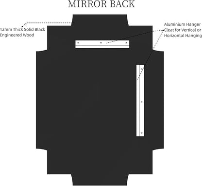 Kelly Miller Large Gold Decorative Mirror for Wall, 30"x40" Gold Bathroom Mirror Rectangle Vanity Wall Mirror Beveled for Master Bath Half Bath Living Room Bedroom Farmhouse Fireplace Hallway