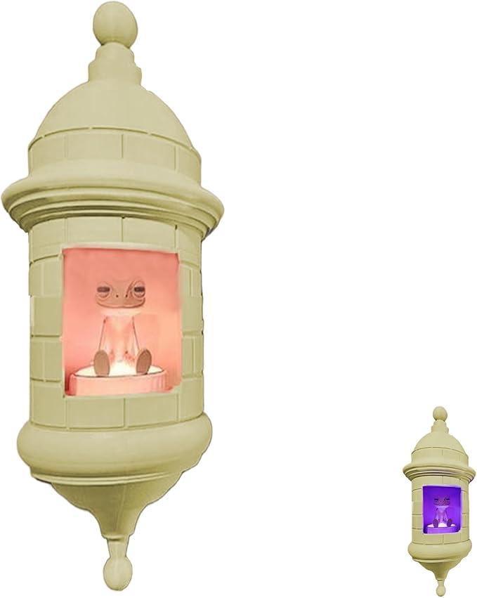 Puerto Rican Garita Wall Coqui Lamp - Multi-Color LED Night Light for Outdoor and Indoor Decor (Male)