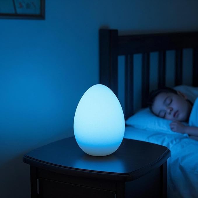 Mr.Go 11-Inch LED Egg Lamp with Remote - Color-Changing, Cordless, Waterproof, Rechargeable Night Light Mood Lighting - 16 RGB Colors, 4 Modes, Dimmable - Great as Table Centerpiece or Room Decoration