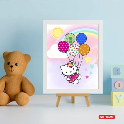 SYCART® Hello Kitty Wall Art Poster Prints, Posters for Girls Room, UNFRAMED Set of 8 ( 8x10 inches ), Kitty poster for girls bedroom, Kids Nursey Room decor, HelloKitty Decorations, Hello Kitty Watercolor poster
