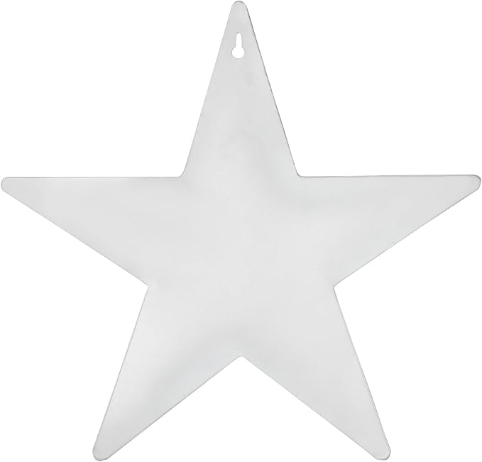 VHC Brands Patriotic Faceted Metal Star Wall Hanging - 12x12, Distressed Appearance, Independence Day Decor, American Star with Display Pocket