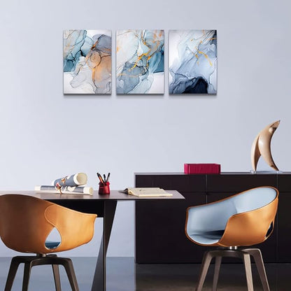 Canvas Wall Art For Living Room Abstract Wall Decor For Bedroom Modern Office Wall Decorations Ink Paintings Fashion Abstract Pictures Artwork Bathroom Canvas Art Prints Kitchen Home Decor 3 Piece