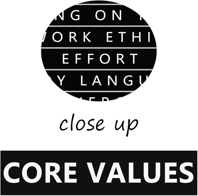 Core Values Inspirational Canvas Wall Art 3 Pieces Poster Motivational Ten Things That Require Zero Talent Canvas Artwork Picture Print Framed for Home Office Living Room Gym Wall Decor [60''Wx 28''H]