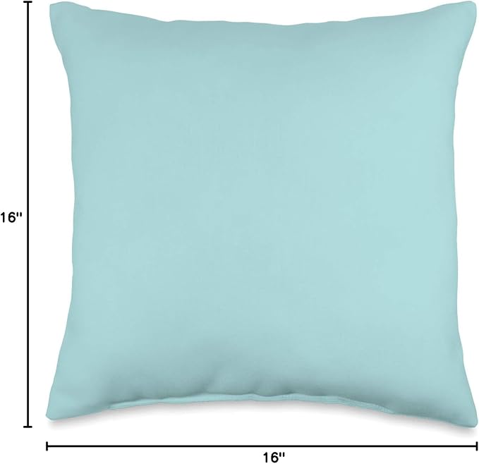 Simple Chic Solid Color Aqua Turquoise Teal Blue Throw Pillow