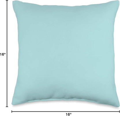 Simple Chic Solid Color Aqua Turquoise Teal Blue Throw Pillow