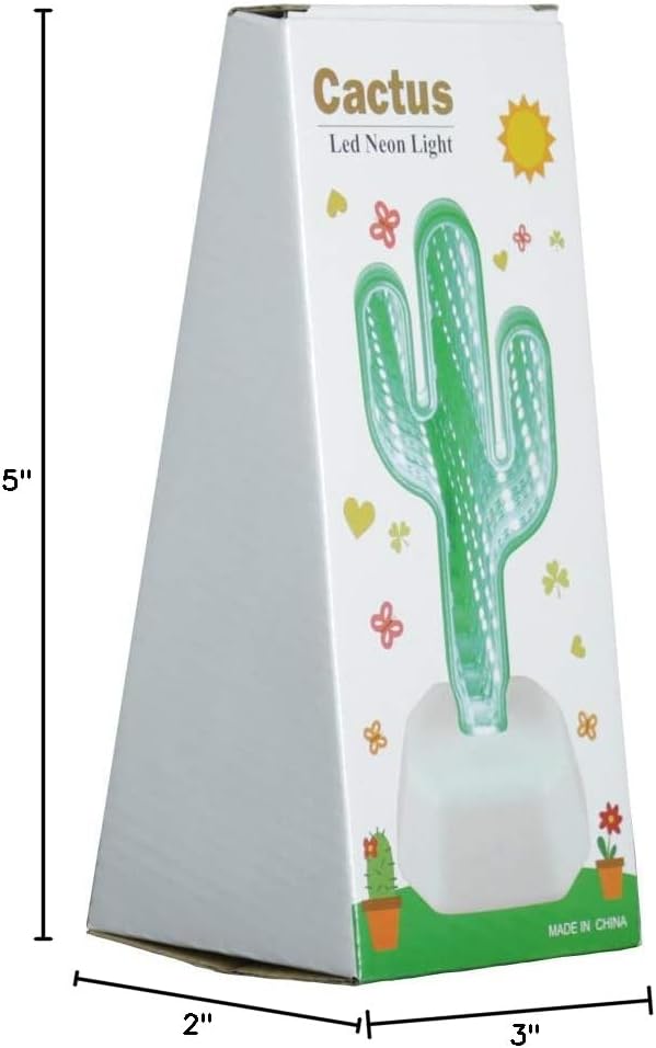 3D Creative Tunnel Lamp, Infinite Mirrors Tunnel Light, 3D Mirror Light, LED Cactus Sign Lights, Tunnel Mirrors Lights, Desktop Lamp Party Home Decor LED Night Light