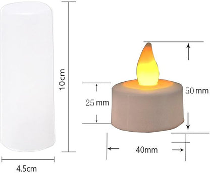 YASENN 12 Pack Rechargeable LED Tealight Candles, Flickering Flameless Tea Lights with Timer, Battery Operated Warm White Color Changing Candles for Holiday Wedding Home Decor