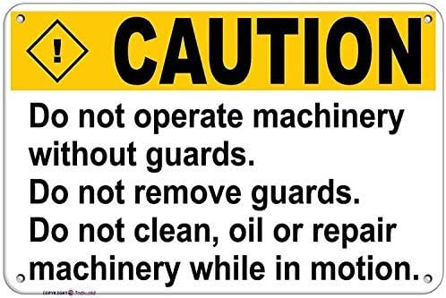 Eletina twinkle Metal Tin Signs Vintage Sign Operate with Guard Don198;t Working While in Motion Style 1 Wall Decor Sign 7.8 x 11.8 Inch Plaque Retro Club Pub Bar Poster