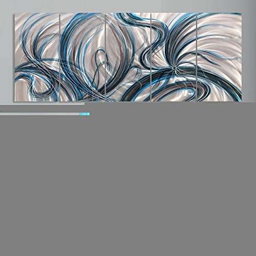 Yihui Arts Abstract Metal Wall Art for Living Room Contemporary Artwork Pictures Home Decor