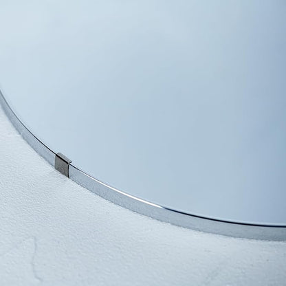 Funerom Round Wall Mirror 15.4 Inches Circle Mirror Bathroom Mirrors for Over Sink Sliver