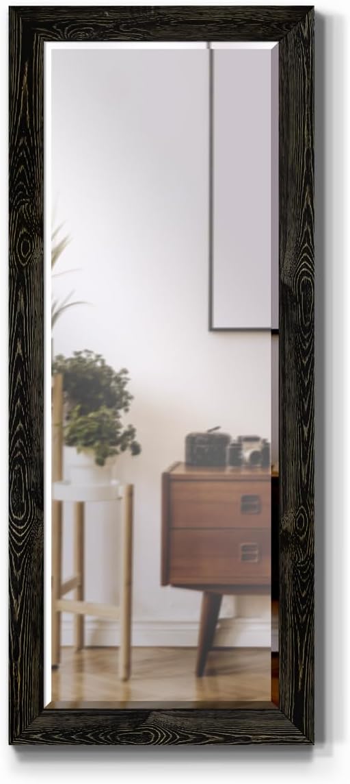 Wexford Home Barnwood Wood Distressed Black Full Length Mirror, One Size, AR2-L03S