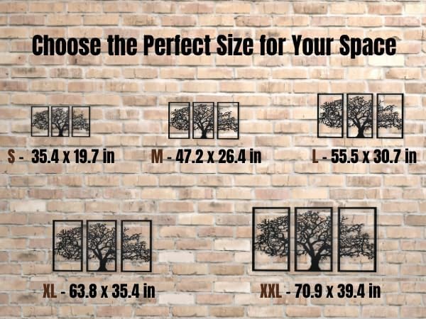 VAILLA Tree of Life Wall Art Decor Set of 3 Wall Hanging Sculpture Modern Wall Home Decoration 3D Textured Sculptures for Living Room Bedroom Office Dinnig Room 3 Panels Family Tree Wall Hangings (Tree of Life 1)