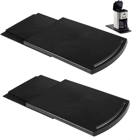 HauSun Handy Sliding tray Sliding Tray Mat for Coffee Maker,Kitchen Appliance Moving Caddy,Countertop Stoage for Air Fryer, Blender, Stand Mixer,Food Processors,2 Sets