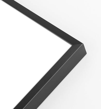 Golden State Art, Gallery Wall Frame Set of 6 - Black 6x8 Aluminum Photo Frames with Mat for 5x7 Pictures - 6 x 8 inch Metal Frame with Real Glass Cover - Elegant Home or Office Decor