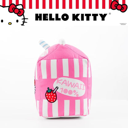 Hello Kitty Kawaii Strawberry Milk Carton Bedding Super Soft Plush Decorative Pillow, One Size, (100% Officially Licensed Product) By Franco