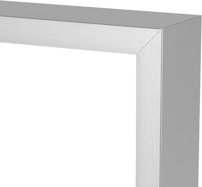 Golden State Art, Gallery Wall Frame Set of 6 - Silver 13x19 Aluminum Photo Frames with Mat for 11x17 Pictures - 13 x 19 inch Metal Frame with Real Glass Cover - Elegant Home or Office Decor