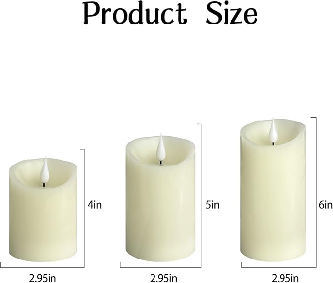 LEDHOLYT Flameless Candle RGB Set, Flickering LED Pillar Real Wax Candle with Remote Control and Timer, Upgraded Blue Flame Heart, Built-in Battery Rechargeable Flameless Candle, 1 Set of 3