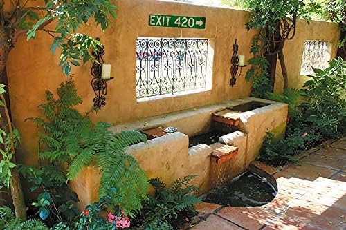 8 PCS Stoner Avenue Mary Jane Lane Exit 420 Street Sign Weed Accessories Marijuana Gifts for Men - Vintage Trippy Rustic Room Man Cave Decor