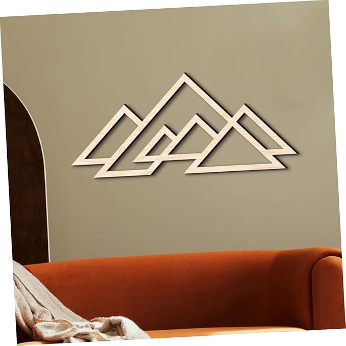 Cabilock Wooden Mountain Wall Art Decor Creative Wooden Wall Panel for Home Office and Living Room Unique Housewarming Abstract Nature-inspired Decoration