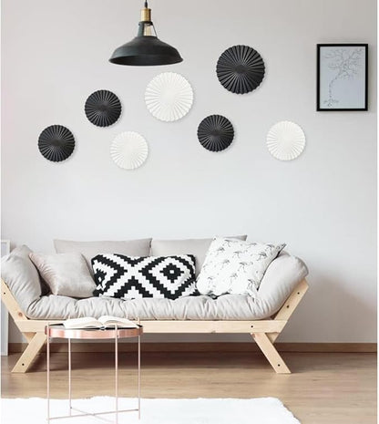 ITrixgan Black Metal Wall Art Decor For Living Room, Wall Hanging Decor Set Above TV Wall Decor, Gothic Room Decor for Bedroom Round Decorative Wall Art, Black Wall Decorations For Home Above Bed