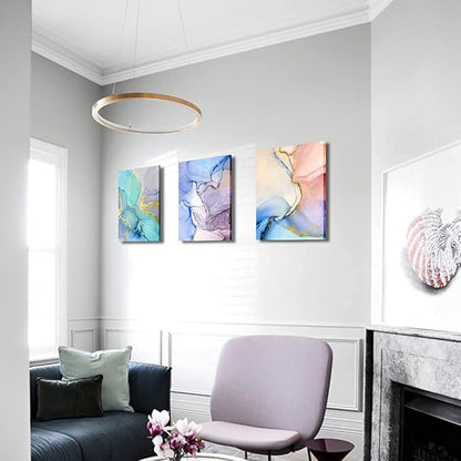 Abstract Wall Decor For Living Room Large Size Canvas Wall Art Paintings For Bedroom Colorful Color Abstract Wall Artworks Pictures For Office Decor Bathroom Home Decorations Art 3 Piece 16x24