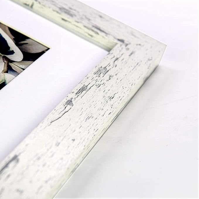 Rustic White Wooden 11x14 Picture Frame set of 3,Display 11x14 without Mat or 8x10 with Mat，Wall Gallery Photo Frames