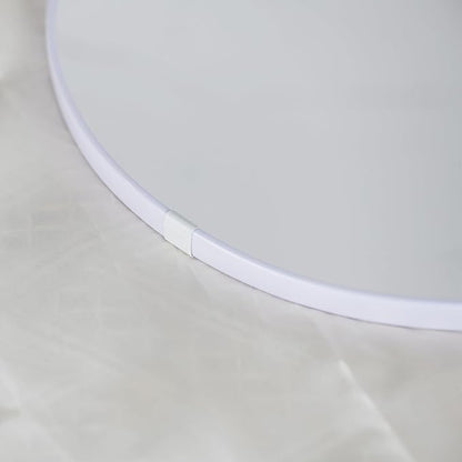 Funerom White Round Mirror 12.6 Inches Circle Mirror Bathroom Mirrors