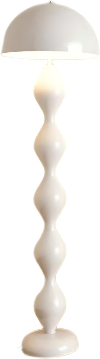 Modern Floor Lamp, White, Metal, 59.1 Inch High, 3 Light Colors, Foot Switch, Decorative, Reading