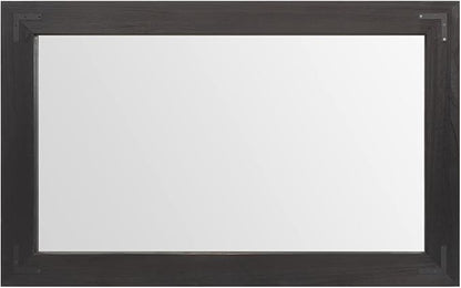 YOSHOOT Rustic Wooden Framed Wall Mirror, Natural Wood Bathroom Vanity Mirror for Farmhouse Decor, Vertical or Horizontal Hanging