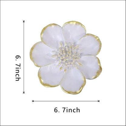 S-MANTIS Vintage Wall Sculpture,Antique Pediment,Hallway Wall Art,Hand Painted Flower Wall Decoration Accent Artworks for Indoor Kitchen Bedroom Living Room Office Outdoor Garden Patio (White)