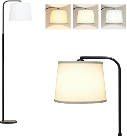 AKASUKI Floor Lamp for Living Room with 3 Color Temperatures, Foot Switch Standing Lamps for Living Room, Bedroom, Office, Arc Mordern Floor Lamp with 9W LED Bulb Included