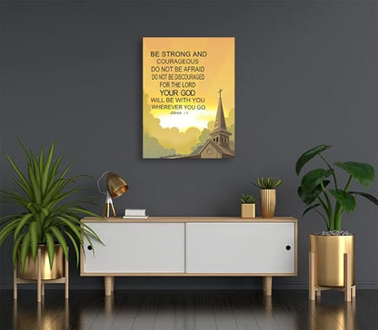 Christian Jesus Canvas Wall Art,Bible Verses Wall Decor, Wall Inspirational Quotes Framed Artwork for Church Living Room Bedroom,11"*15"(29x38cm)