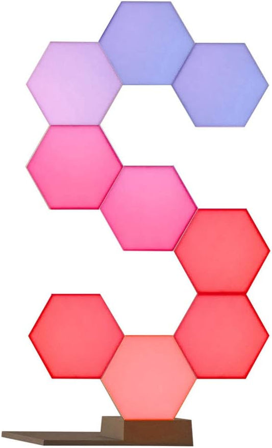 Yescom APP Control 9 Pack Smart LED Light Panels Hexagon Smarter Kit WiFi LED Table Light Kit Music Sync DIY Design Compatible with Alexa Google for Gaming TV Decor