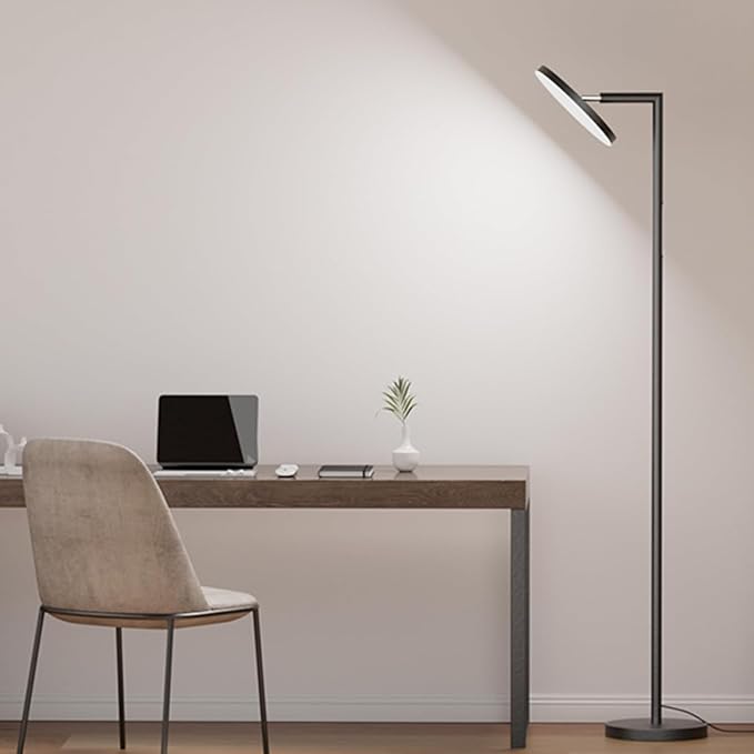 Super Bright LED Floor Lamp, Torchiere Floor Lamp with Remote & Touch Control, 4 Color Temps and 32W 3000LM, 69" Tall Standing Lamp with 350°Rotating Head, Dimmable Floor Lamps for Living Room Bedroom