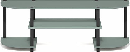 Furinno Turn-S-Tube TV Stand, Wide Entertainment Center, TV Console for TV up to 55 Inch, for Living Room, Bedroom, Sage Green