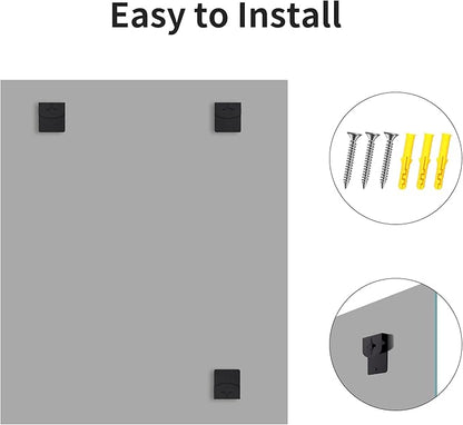 CILIBER Frameless Mirror, 40x48 Mirrors for Wall, Large Bathroom Mirror for Over Sink, Rectangle Frameless Vanity Mirror with Polished Edge, 3mm Tempered Glass, Hangs Horizontally or Vertically