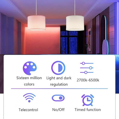 ZSLAIFU 15FT Plug in Pendant Light with Switch,Hanging Lamp with Plug in Cord, Hanging Light Pendant Lamp with Remote Control，Pendant Light Fixture for Living Room Bedroom Farmhouse (White x2)