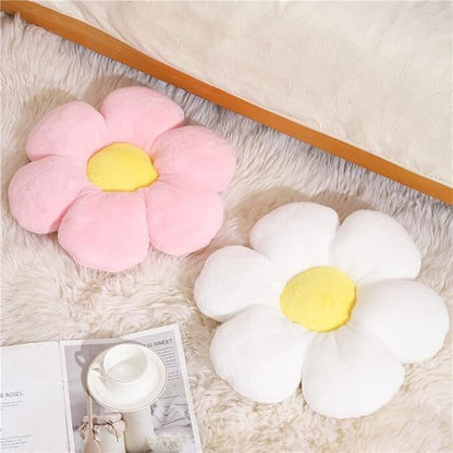 17.7 Inch Sage Green Flower Pillow – Daisy Shaped Cute Decorative Throw Pillow, Soft Floral Seating Cushion Floor Pillows for Sofa, Bed, Chair & Room Home Decorative Pillows Gifts