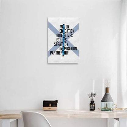 Inspirational Canvas Wall Art Motivational Painting Positive Entrepreneur Quotes Posters SUCCESS Picture Art Prints Artwork Office Decor for Home Bathroom Bedroom Ready to Hang-12”Wx16”H