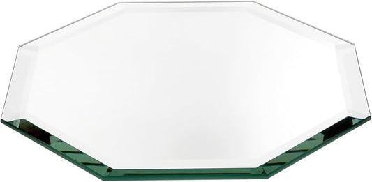 Plymor 8" Octagon, 5mm Thick Beveled Glass Mirror, Pack of 2