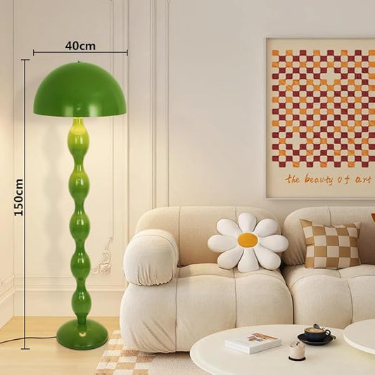Mushroom Floor Lamp,59in Modern Cream Style Led Floor Light,Green Minimalist Floor Lamps for Living Room,Bedroom,Office,Dining Room,Children's Room(Bulb not Included)