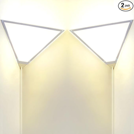2 Pack Corner Light, Modern Corner Ceiling Light for Living Room, Bedroom, Office - White