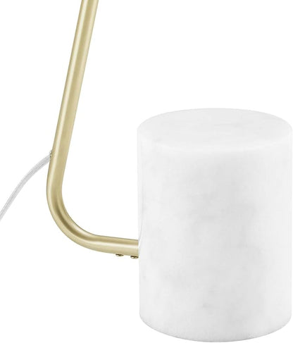 Modway EEI-6531-SBR Ayla Marble Base Floor Lamp, Satin Brass