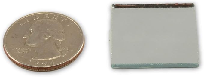 1 inch Small Mini Square Craft Mirror Bulk 100 Pieces Mirror Mosaic Tiles