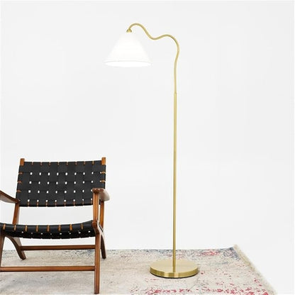 Regal Radiance Floor Metal & Brass Lamp