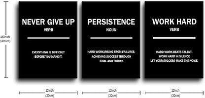 Inspirational Wall Art Successful Entrepreneur Quotes Poster Printing 3 Pieces Always Remind Yourself Posters Print for Living Room Teens Room Gym Workplace Artwork Ready to Hang [36''W X 16''H]