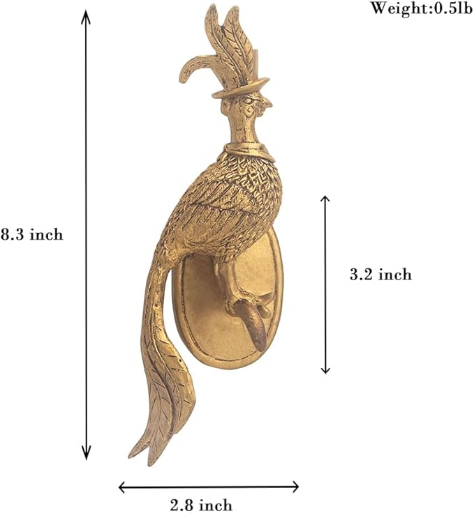 maytopia Animal Heads Wall Decor, Deer Head Wall Mount, Resin Animal Sculptures Head Wall Hanging Decoration for Family Living Room Bedroom Bathroom Kitchen Gift (Bird)