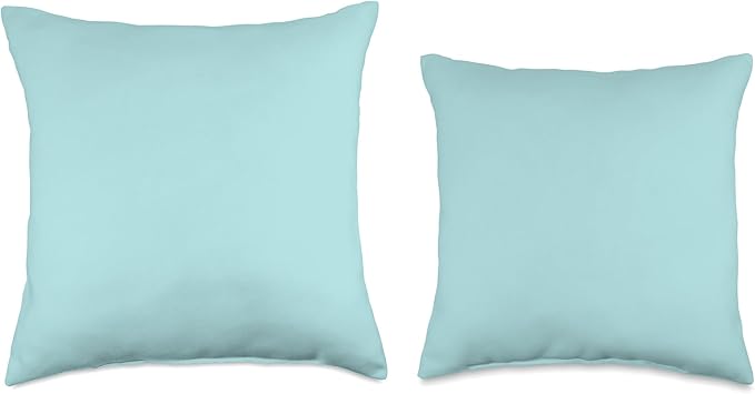 Simple Chic Solid Color Aqua Turquoise Teal Blue Throw Pillow