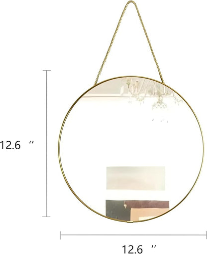 Funerom Gold Bathroom Mirror Round Wall Mirror 12.6 Inches Circle Mirror